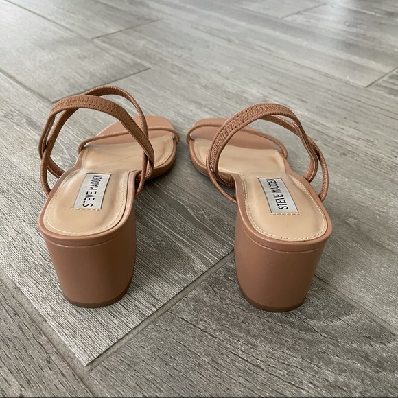 Steve Madden Inessa Dark Tan Heel Sandal - Picture 6 of 11
